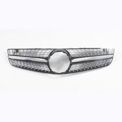 China Upgrade Original Grill 2008-2012 For Mercedes Benz SL CLASS R230 Diamond Front Grille Black Bar Front Bumper Grill for sale