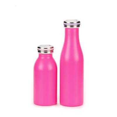 China Manufacturer Customized Logo Colorful Stainless Steel Double-Walled PORTABLE Lean Milk Bottle for sale