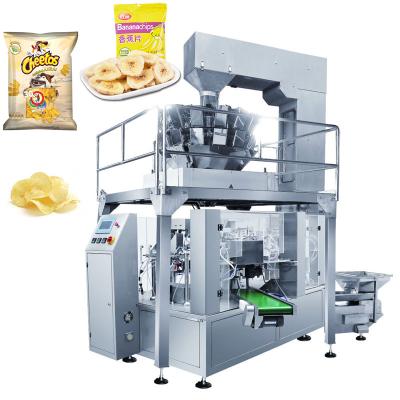 China Full Automatic Beverage Food Potato Chips Pouch Puffed Packaging Packing Machine for sale