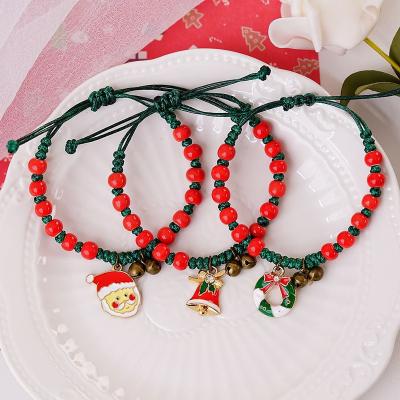 China New Hot Cute Christmas Ceramic Bracelet Female Popular Christmas Snowman Bracelet Cartoon Hand Ornaments Bracelet Wholesale for sale