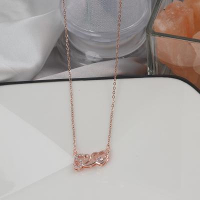 China Romantic Roman Numeral Channel Setting Diamond Necklace Oval Cut Fashion Jewelry Gold Plated Beaded Necklace Pendants For Jewelry Making for sale