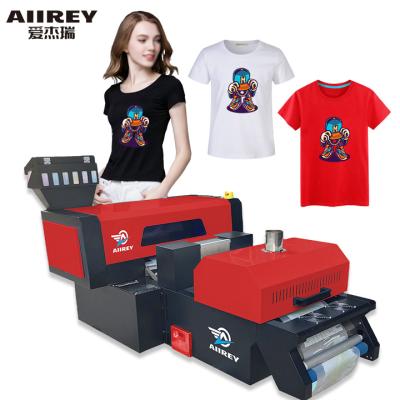 China Hot-selling new factory retail T-shirt printing dtf a3 printer Double Head High speed rolling dusting heating printer for sale