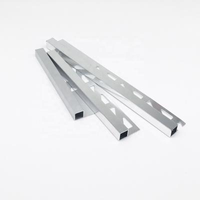 China Modern Decorative Aluminum Silver Square Shape 9Mm Ceramic Tile Trim for sale