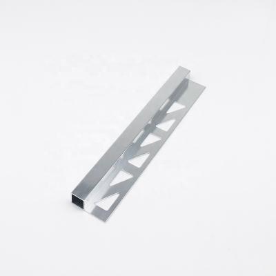 China Modern Square Edge Waterproof Shape Chrome Plated Tile Trim for sale