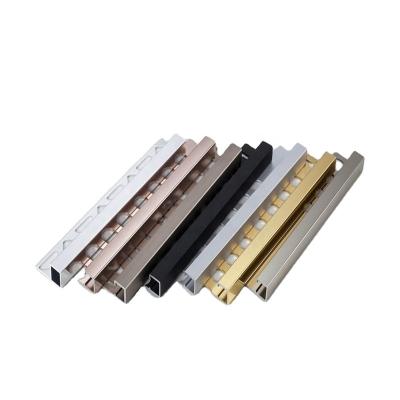 China Customized Modern Color Box Shape Aluminum Alloy Tile Trim Corners 9mm for sale