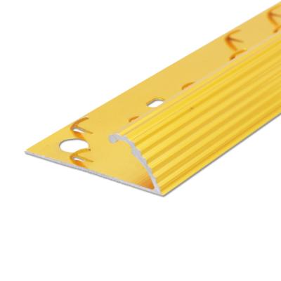 China Modern Shiny Gold Floor Tile To Upholster Aluminum Transition Stirp Mat Trim for sale