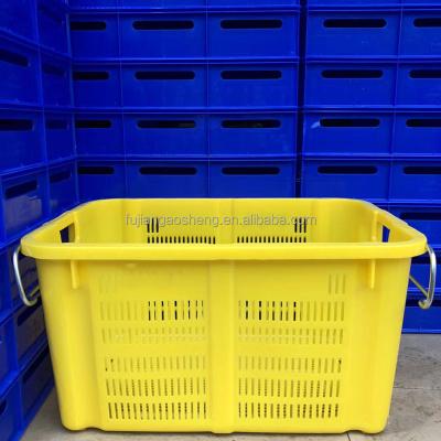 China Materials Storage Recycled Plastic Packaging Food Grade Custom Design Vegetable And Fruit Mesh Plastic Milk Crates Logistics Packaging for sale