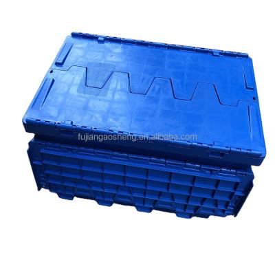 China Recycled Materials Cheap Price Plastic Turnover Crate With Cover Distribution Thickened Convenient Transportation Logistics Packing Crate for sale