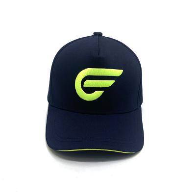 China JOINT Wholesale Custom Navy Blue Tball Caps Hat With Sandwicwill Cotton 5 Panel Structured Plain Green Embroidered Logo Baseh Brim for sale