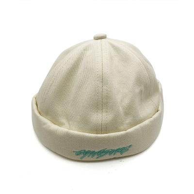 China JOINT Wholesale Cheap Custom Hat Vintage Men&Women No Visor 100% Cotton Magic Buckle Embroidered White Plain Brimless Hat for sale