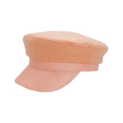 China High Quality Custom Character Fashion Ladies Tailored Travel Hats Simple White Girl Fashion PU Leather Beret Hat For Woman for sale