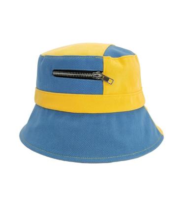 China Hot-selling 100% New Dongguan Cotton Fisherman Hat Mixed Colors Style Zipper Pocket Bucket Hat For Kids for sale