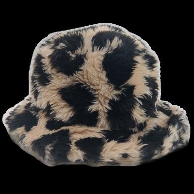 China Wholesale High Quality Warm Single Dye White Tie Dobby Winter Ladies Fashion Fur Velvet Fisherman Animal Bucket Hat For Women for sale