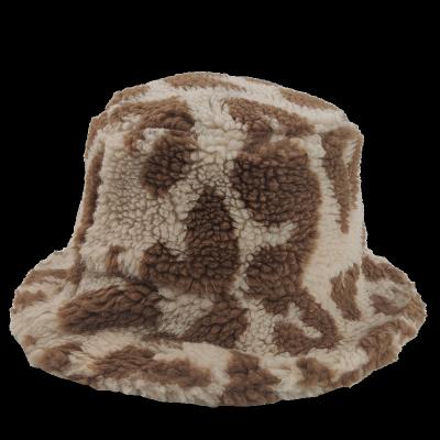 China Dobby Wholesale 2022 Fashion Ladies Winter Warm Dye Teddy Velvet Fisherman Bucket Hat Autumn Cap Plain Blank Tie For Women for sale