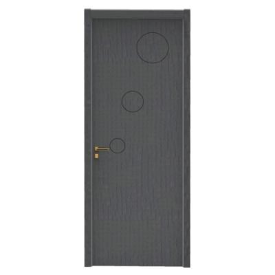 China Basecoat solid wood weatherproof black composite room wpc interior door for sale