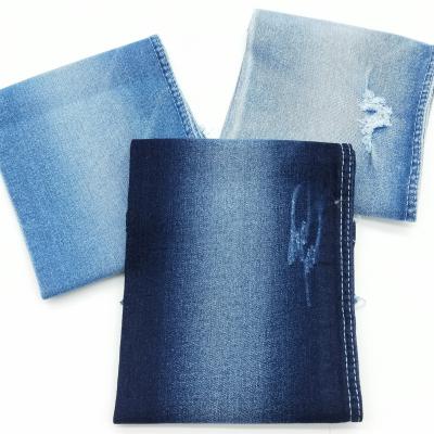 China 2021 factory price TR breathable spandex wide width blue 10s X.21s OE denim fabric for jeans for sale