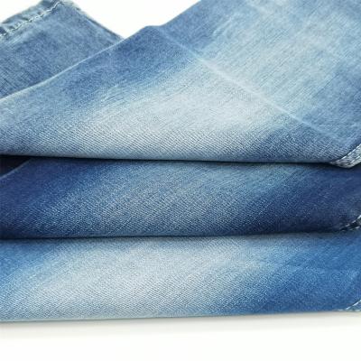 China Breathable Hot Sale In Stock Yarn Dyed Stretch Denim Fabric Cut Down Designer Jeans Price for sale