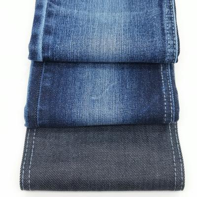 China Factory Price 153 Cm Breathable Stretch Top Heavyweight 13 Oz Blue Soft Denim Fabric Stock For Jeans for sale