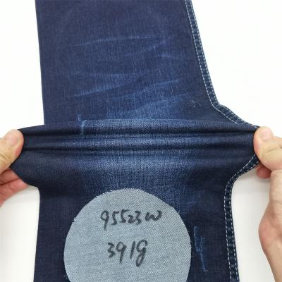 China Breathable High Stretch Twill Weave Rayon Cotton Denim Fabric Stock For Jeans for sale