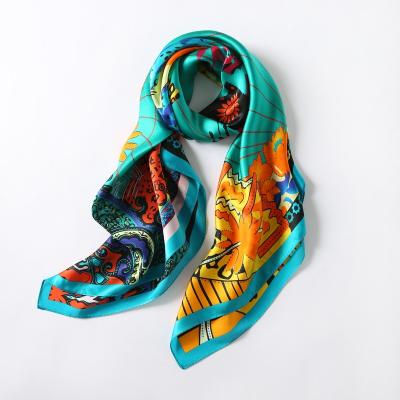 China Customized Eco-Friendly Square 100% Sheer Protective Women's Silk Scarf for sale