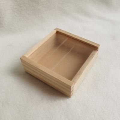 China Handmade unfinished wooden miniature square storage box from Europe for sale