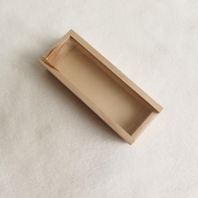 China Europe Handmade Unfinished Decorative Wooden Miniature Rectangle Storage Box for sale