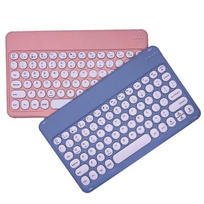 China Radio for iPad iPhone Laptop Tablet PC Ultra Thin Slim Wireless Rechargeable Keyboard Round Buttons for sale