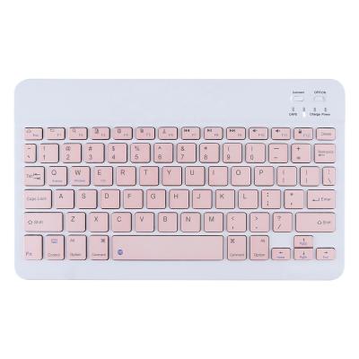 China Mini Wireless Pink Color Keyboard Colorful Letter Keyboard For Tablet 10 Inch Wireless Keyboard Mouse Set for sale