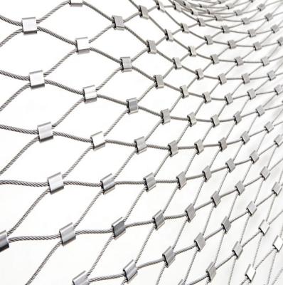 China Corrosion Resistance Factory Sale 304 Stainless Steel Wire Rope Stainless Steel Mesh Woven Rope Mesh For Zoo Mesh for sale