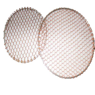 China 304 Stainless Steel Chrome BBQ Mesh BBQ Grill Non-Stick Copper Grid Mesh Net for sale