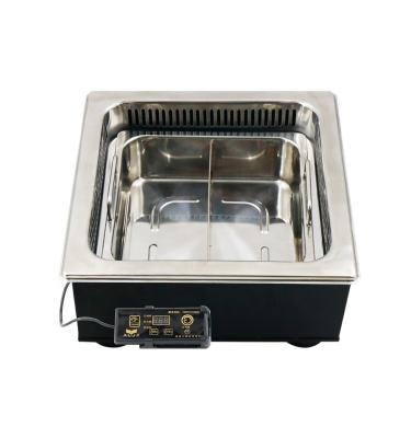 China Hotel Yawei pot hot pot table pot equipment purification hot pot double flavor hot hot stainless steel component for sale