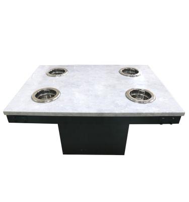 China Yawei Customized Customized Hot Pot Table One Person Hot Induction Cooker Marble Pot Table One Person for sale