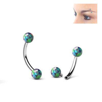 China Hera 316L Double Opal Steel Geison-ring FASHION Sensitive Surgical Clip Body Piercing Jewelry for sale