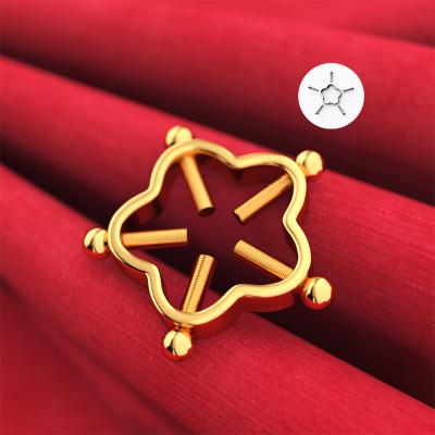 China Hera Cute Jewelry Hot Unique Stars Nipple Rings 316L Stainless Steel Adjustable Shields Screw Body Piercing Non Piercing Nipple Rings for sale