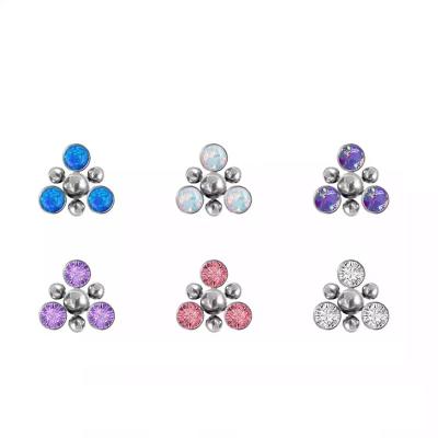 China Wholesale Hera Opal Jewelry Titanium Piercings CLASSIC Gothic Internal Piercing Jewelry Internal Piercing Earrings G23 ASTM F136 for sale