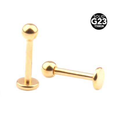 China Hera G23 Body Piercing Jewelry Gold Nose Ring Earrings Internal Thread Helix Lip Simple Titanium Silver Nipple Stud for sale