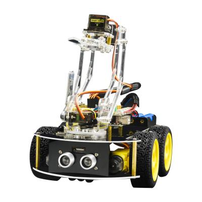 China Educational Robot for Arduino Kit 2 in 1 4WD Multifunctional Arm+Smart Robot Car Mechanical Robot Toy for Arduino STEM Radio Control Toys for sale