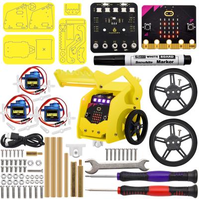 China Micro Bit Kit DIY Programmable Graphical Robot Car Makecode Coding Robot Car Kit for BBC Micro:Bit V2 and V1 PULL BACK Educational Project for sale