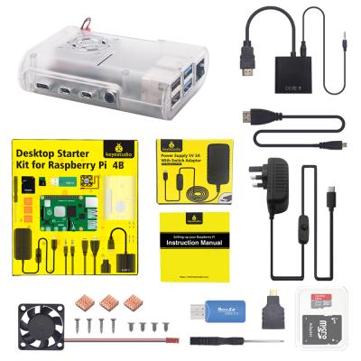 China Fast Shipping Complete DIY Raspberry Pi 4B Programming Kits With UK Plug Power Supply (No Raspberry Pi Board) for sale