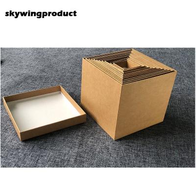 China Recycled size 5*5 chocolate printing paper cardboard custom cheap paper box from materials skywingproduct chinese factory for sale