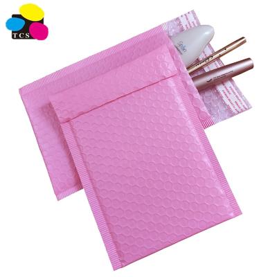 China Tearproof 17 Class Poly Clear Pink Bubble Mailer Padded Self Seal Mailing Bag Bubble Mailing Envelope 50PCS for sale