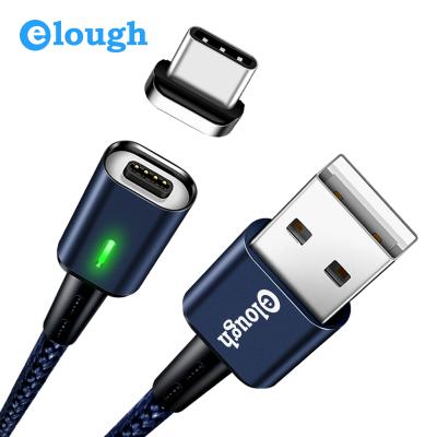 China Elough 3 in 1 Mobile Phone Magnetic Cable for iPhone, Micro Magnetic Cable Side Light for Android, Fast Charging Magnetic Cable for Type-C 1M for sale