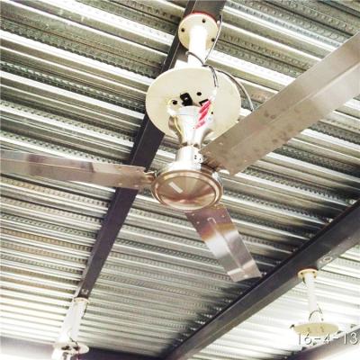 China Hot-selling Lower Noise 52 Inch Industrial Ceiling Fan Without Light, 3 Metal Blades, Include Wall Control for sale