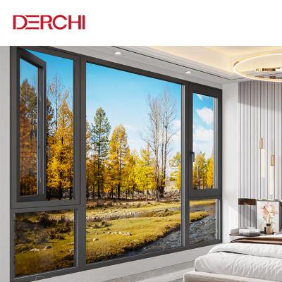 China Hot Selling Folding Screen New Design Safety Aluminum Casement Aluminum European Swing Window for sale