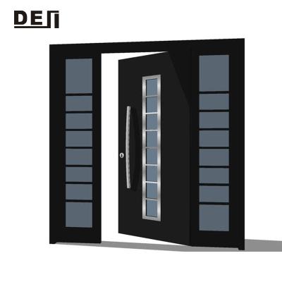 China Modern Front Entry Exterior Security Aluminum Pivot Doors for sale