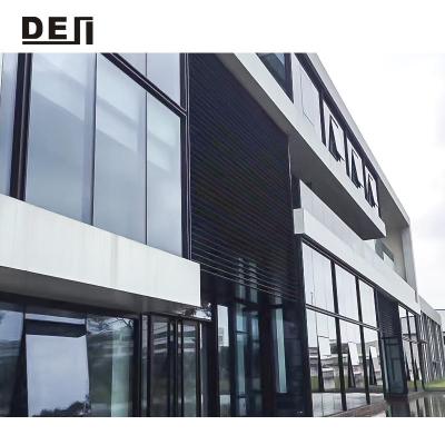 China Modern High Quality Construction Aluminum Glass Triple Panel Double Glass Curtain Wall System Price for sale