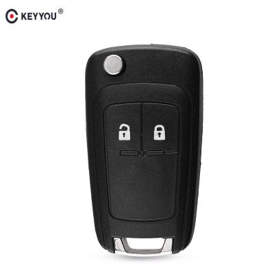 China KEYYOU Plastic Remote Car Key Case For Chevrolet Cruze For Opel Insignia Astra Zafira Mokka Agila Corsa Meriva Signum Tigra Mando 2 BTN for sale