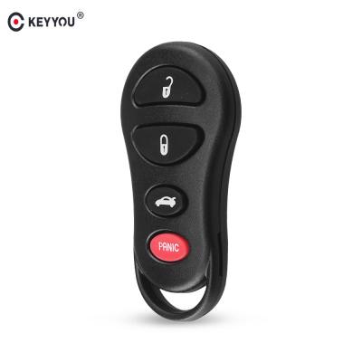 China KEYYOU Plastic 3+1 4 Button Keyless Fob Blank Case Remote Key Shell Cover Replacement For Chrysler Sebring Jeep Liberty Dodge for sale