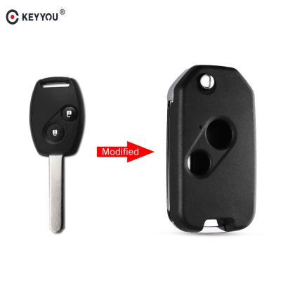 China KEYYOU ABS 3+1/2+1/2/3 Buttons Folding Flip Remote Key Shell Cover For Honda Odyssey Rigeline Accord CRV Civic Key Shell for sale