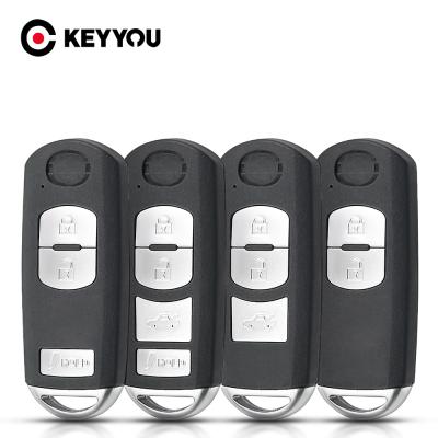 China 2/3/4 Buttons Car Case Smart Remote Key Shell Fit For Mazda X-5 Axela Atenza Top M3 M6 Axela Atenza With Spare Key Uncut Blade 763# for sale